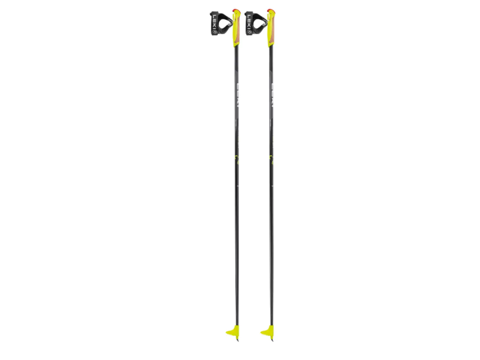Leki XTA 5.5 Jr. children's cross-country poles Black/White/Neon yellow
