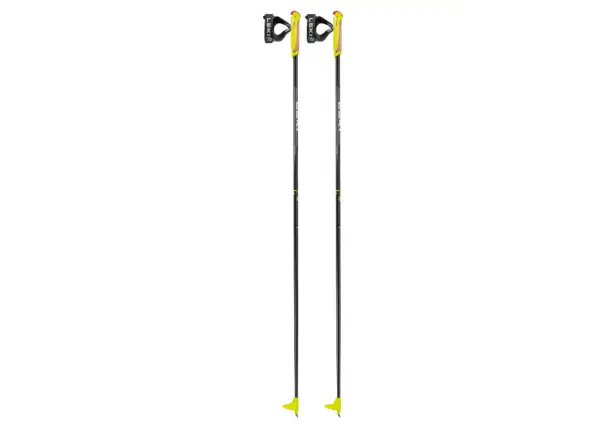 Leki XTA 5.5 Jr. children's cross-country poles Black/White/Neon yellow