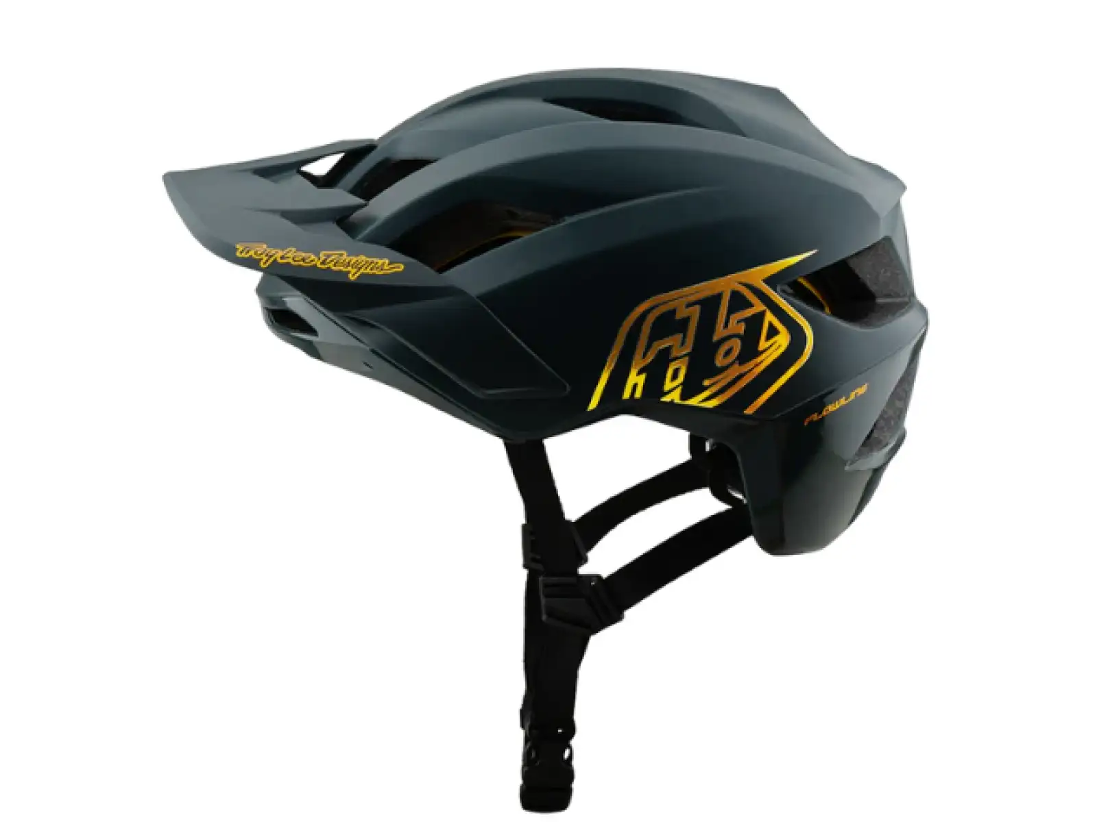 Troy Lee Designs Flowline Point Youth Helmet Gray/Gold