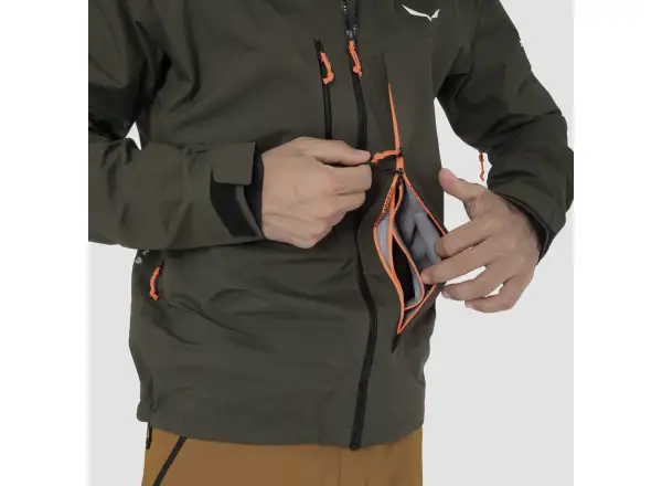 Salewa Sella 3L Powertex men's jacket Dark Olive