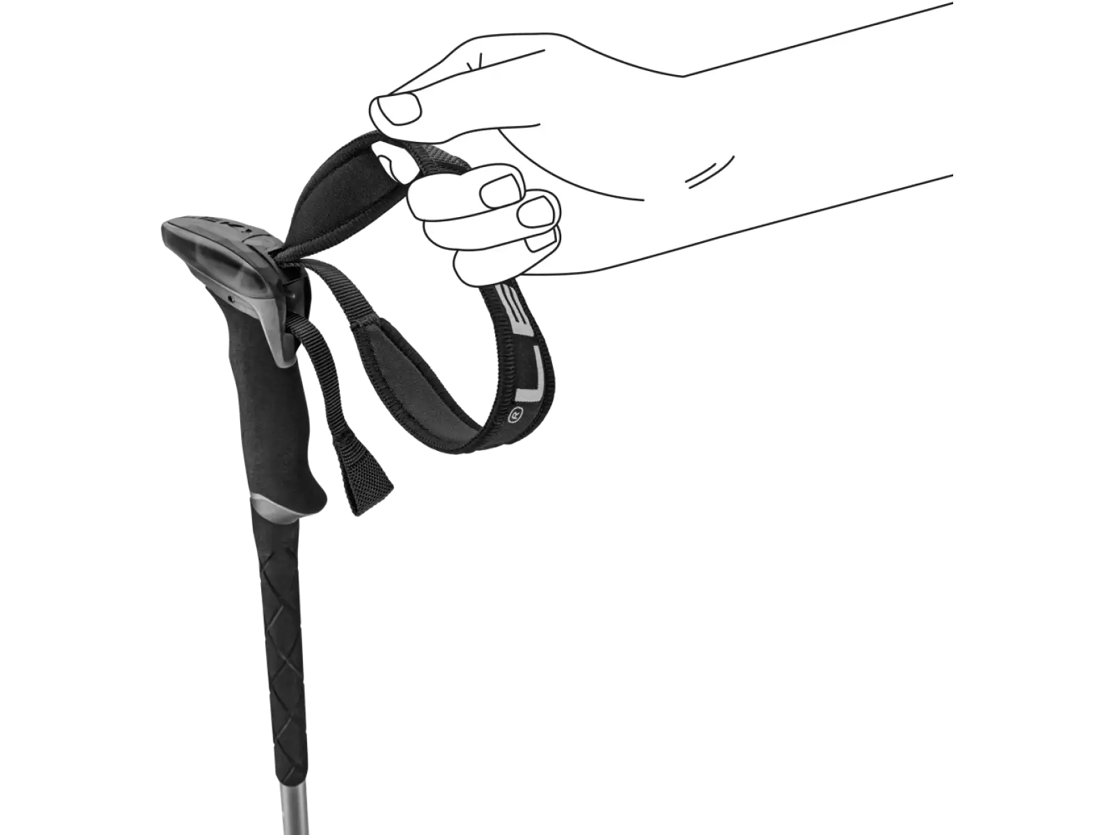 Leki Guide Lite 2 ski touring poles Silvergrey-black-white, 110 - 145 cm