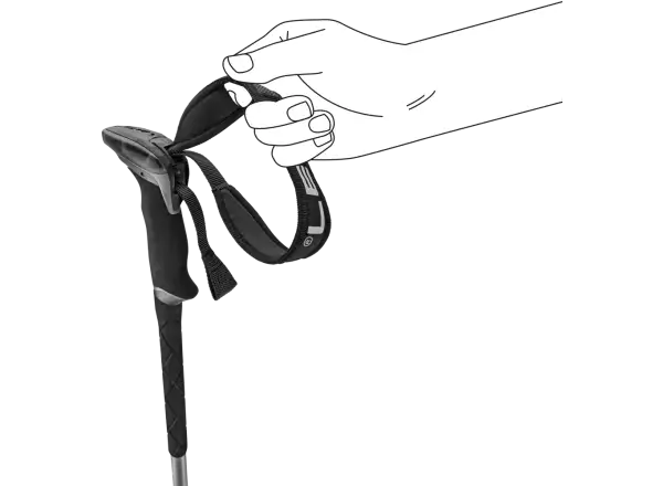 Leki Guide Lite 2 ski touring poles Silvergrey-black-white, 110 - 145 cm