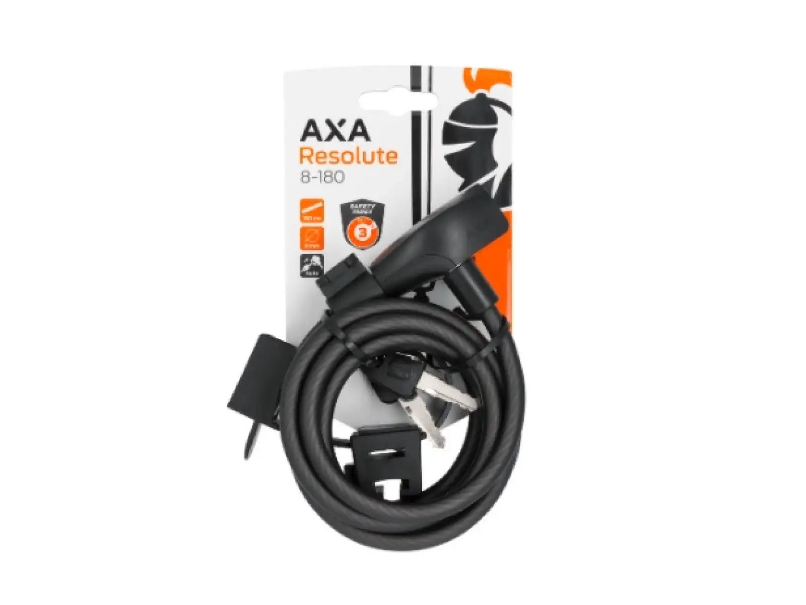 AXA Cable Resolute 8 - 180 cable lock Mat Black 180 cm