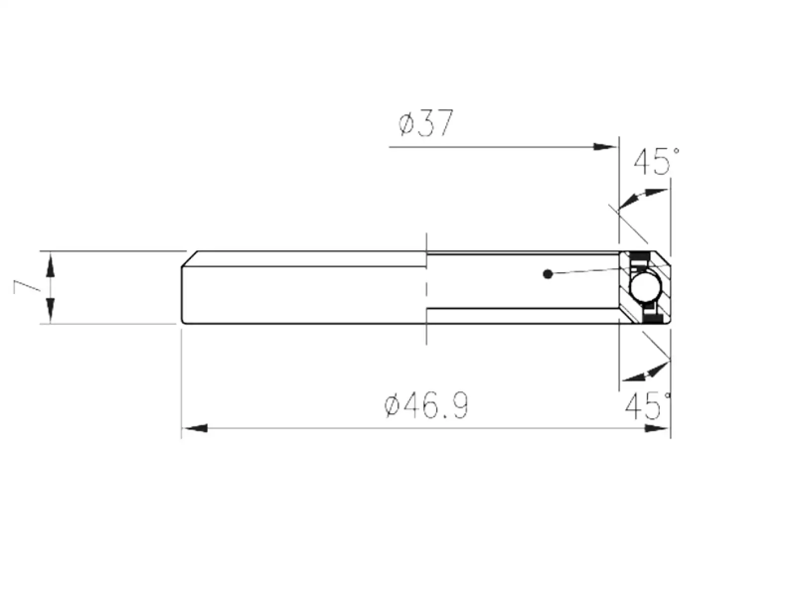 FSA ACB MR137 (No.54) 1-1/4" bearing 45x45