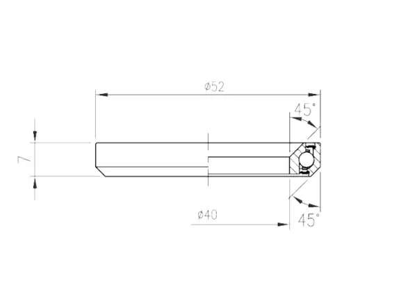 FSA TH-070 (MR128R) Super Light ACB bearing 45x45 1.5"