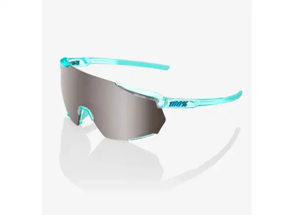 100% Racetrap 3.0 Glasses Polished Translucent Mint/HiPER Silver Mirror Lens