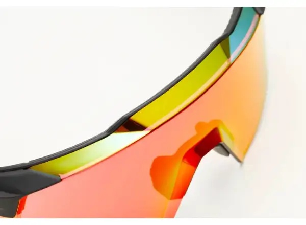 100% Aerocraft glasses Soft Tact Black/HiPER Red Multilayer Mirror