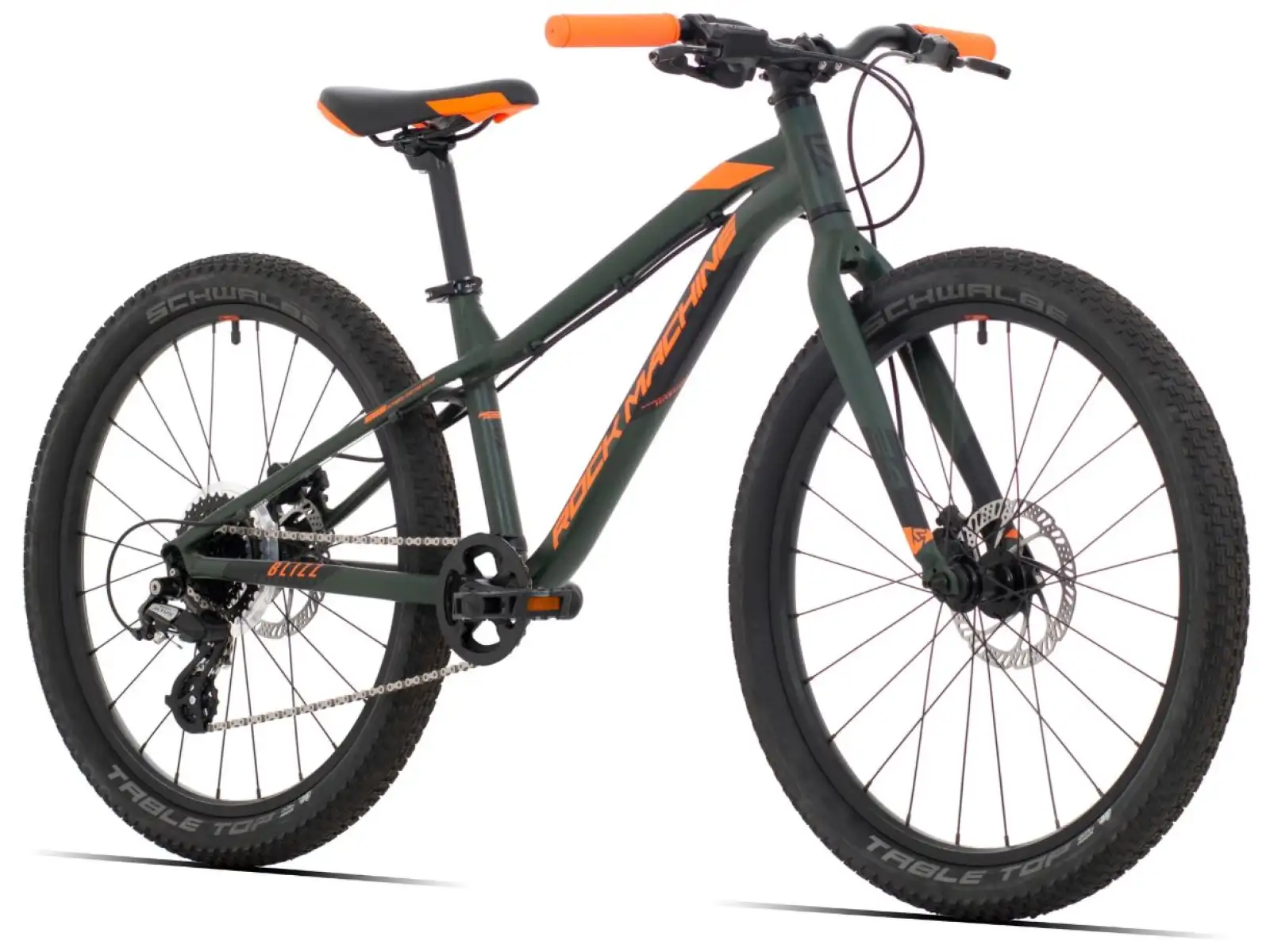 Rock Machine Blizz 24" HD children's mountain bike khaki/orange