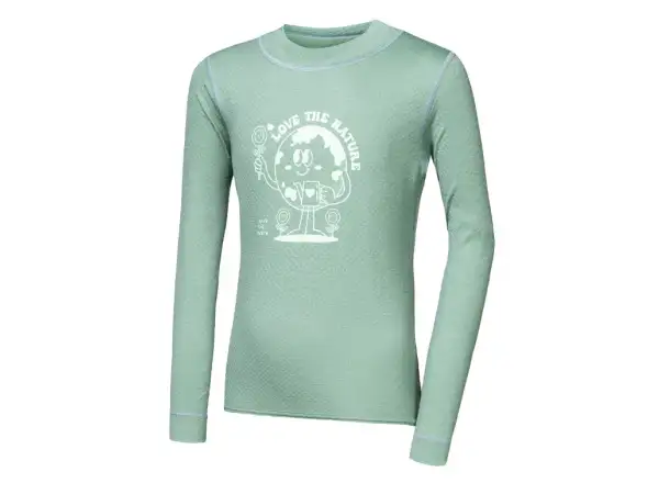 Sensor Merino DF Planet children's long sleeve shirt Basil Green