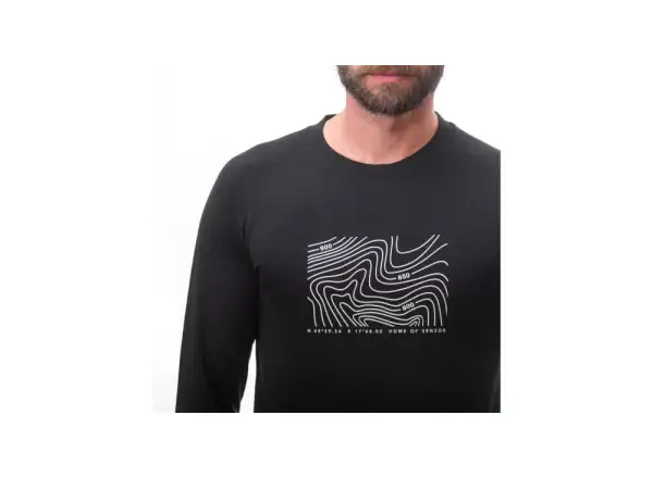 Sensor Merino Air PT Locate men's shirt long sleeve black