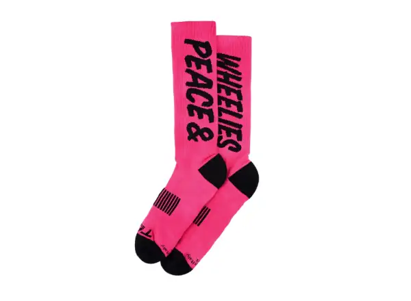 Troy Lee Designs Performance Peace & Wheelies socks Fuscia