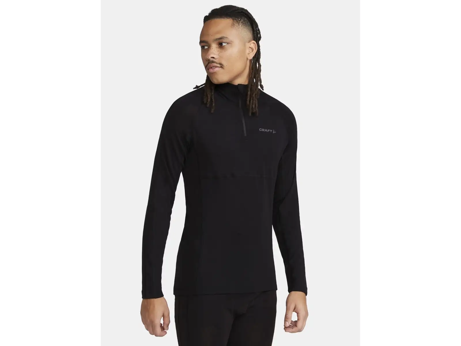 Craft ADV Wool Merino men's long sleeve shirt with zipper black