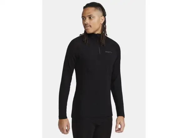Craft ADV Wool Merino men's long sleeve shirt with zipper black