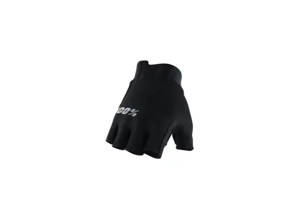 100% Exceeda Gel Short Finger Cycling Gloves Black