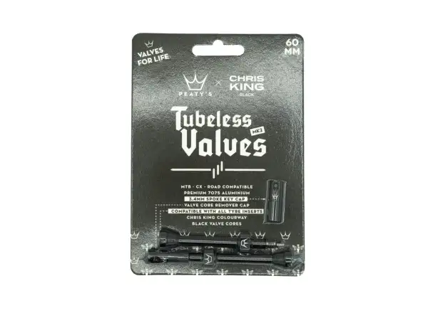 Peatys X Chris King MK2 tubeless valves 60 mm