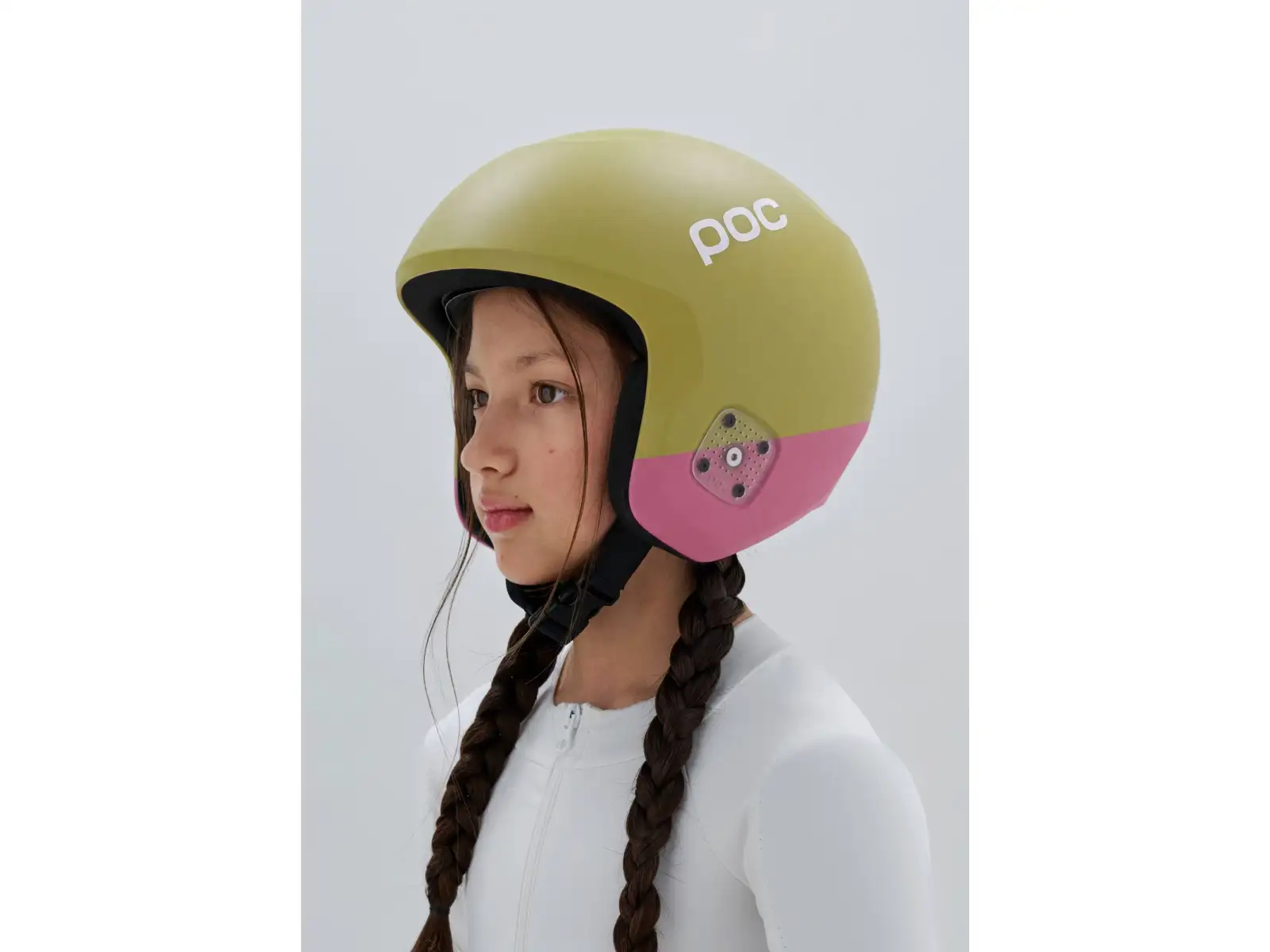 POC Skull Dura Jr ski helmet Olivine Green Matt/Thulite Pink Matt
