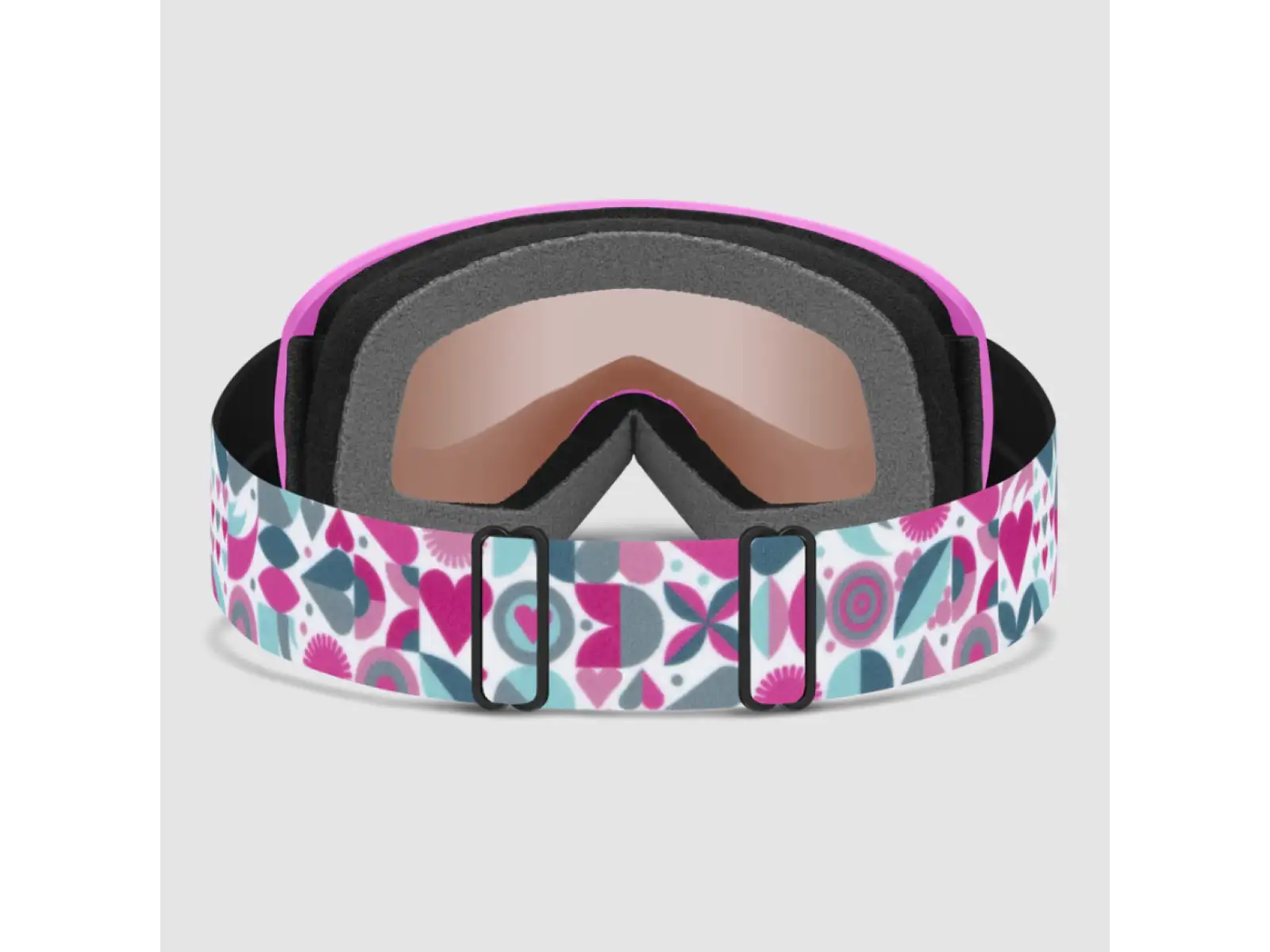 Smith Snowday children's ski goggles Vivid Pink Hearts / RC36