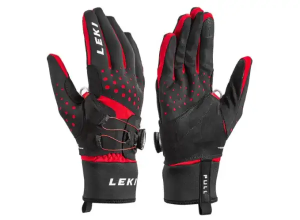 Leki Nordic Tune Shark Boa® running gloves black/red