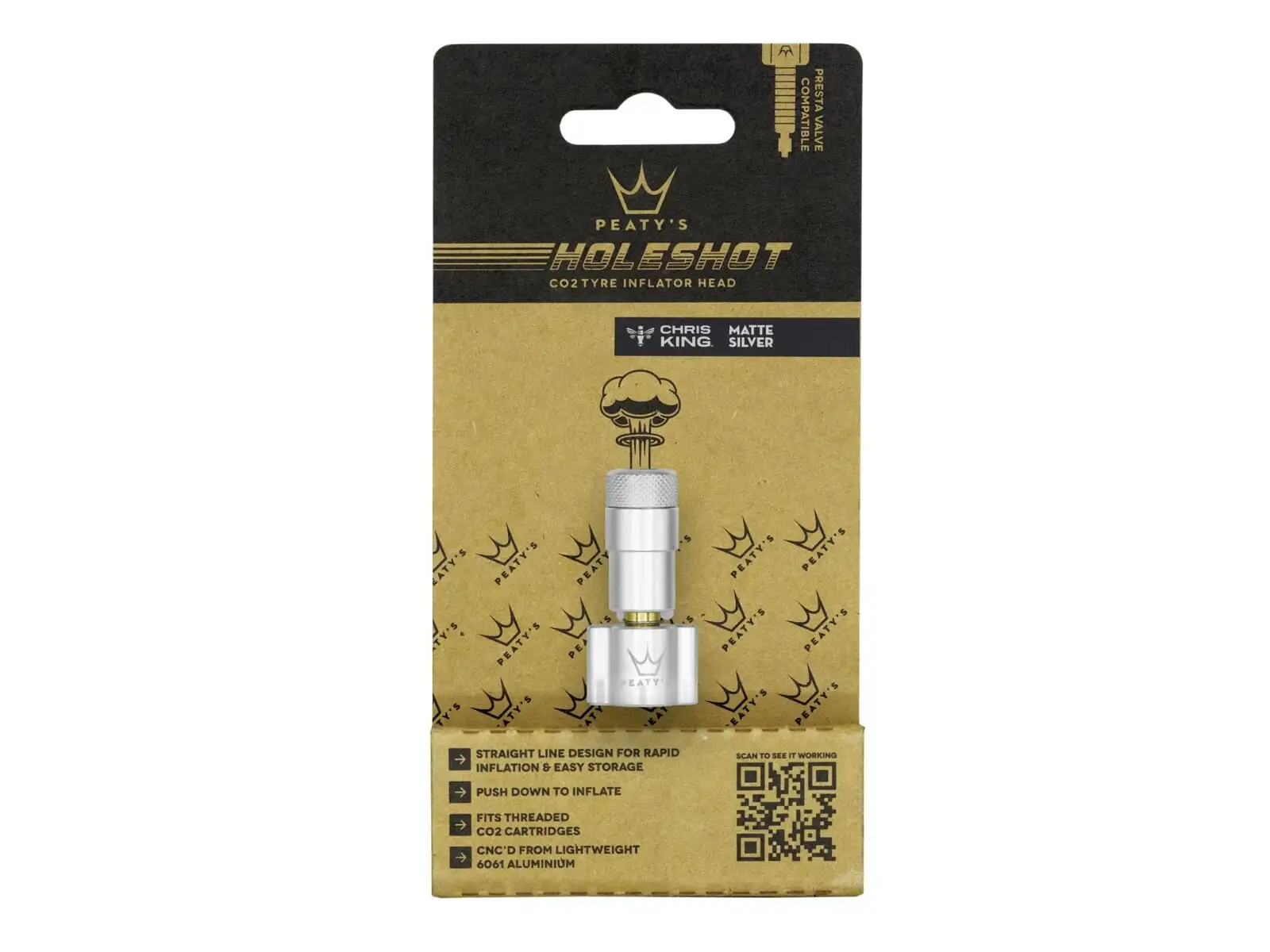 Peatys Holeshot CO2 pump head Silver