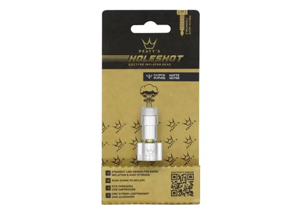 Peatys Holeshot CO2 pump head Silver