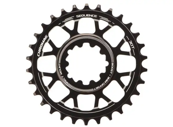 Chromag Sequence Sram chainring offset 3 mm boost 28 t. black