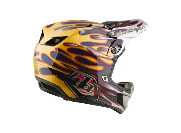 Troy Lee Designs D4 Carbon MIPS helmet Overspray Gold/Black