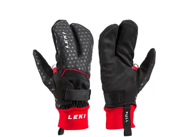 Leki Nordic Circuit Shark Lobster running gloves black/red