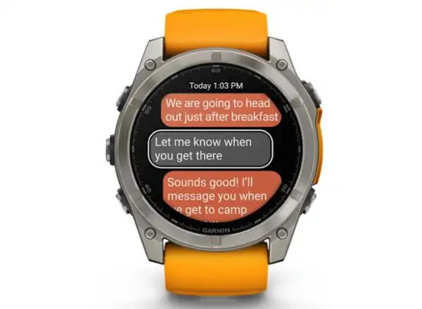 Garmin fenix 8 - 51 mm AMOLED Sapphire smart watch Titanium Orange/Graphite