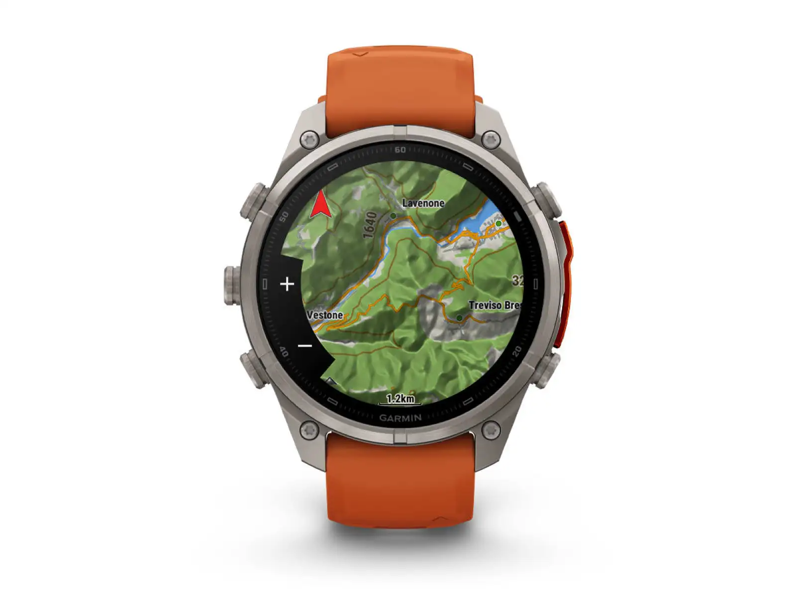 Garmin Fénix 9 Pro inReach 47 mm smart watch Titanium Autumn orange/Spark orange