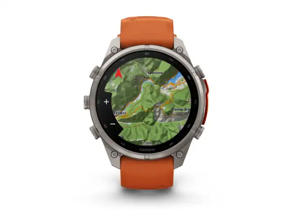 Garmin Fénix 9 Pro inReach 47 mm smart watch Titanium Autumn orange/Spark orange