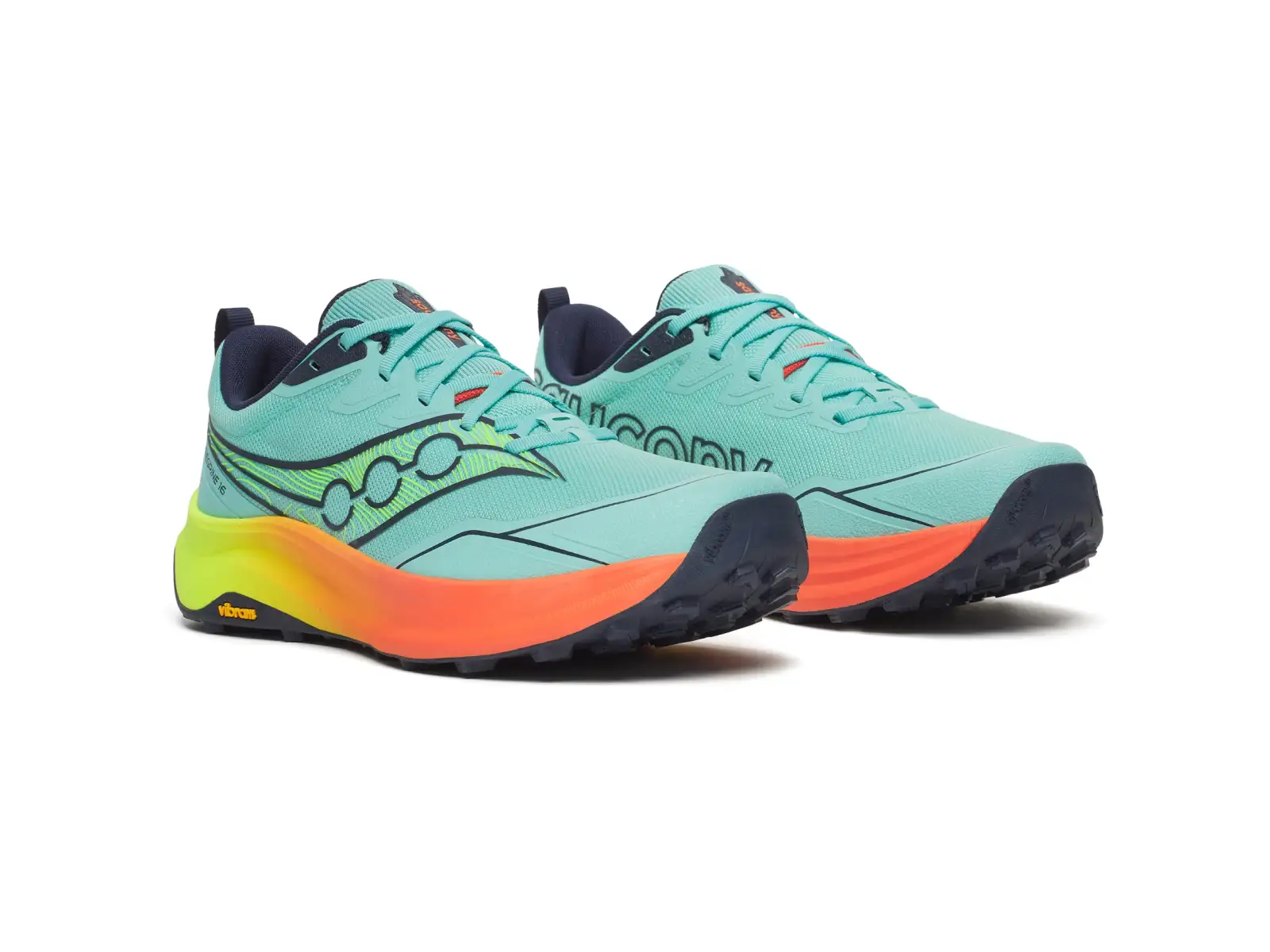 Saucony Peregrine 16 men's running shoes Splash/Citron