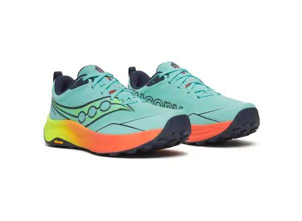 Saucony Peregrine 16 men's running shoes Splash/Citron