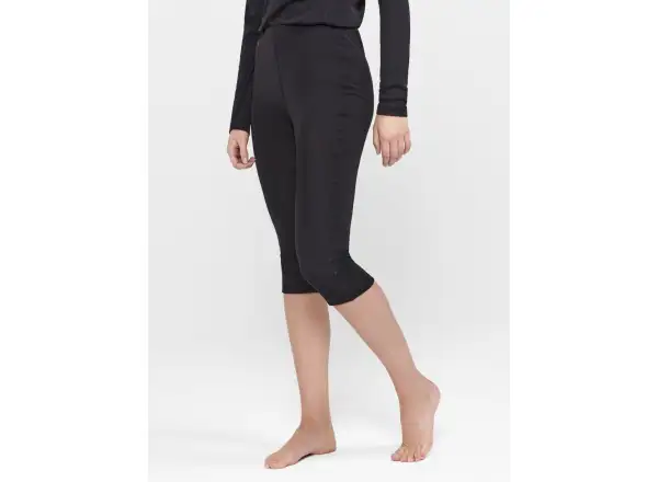 Craft ADV Wool Merino women's base 3/4 pants black