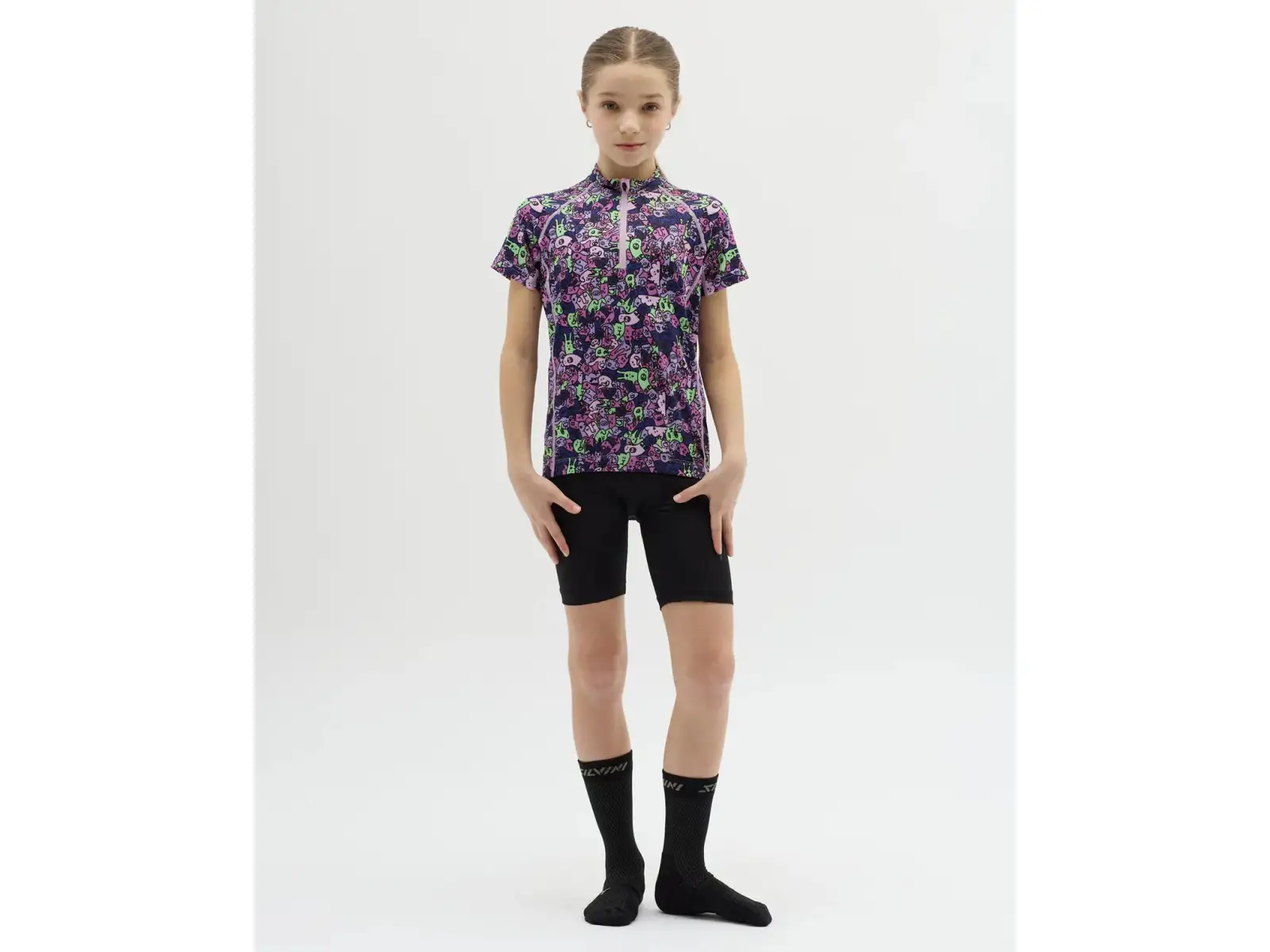 Silvini Scrivia kids jersey short sleeve Blush/Green