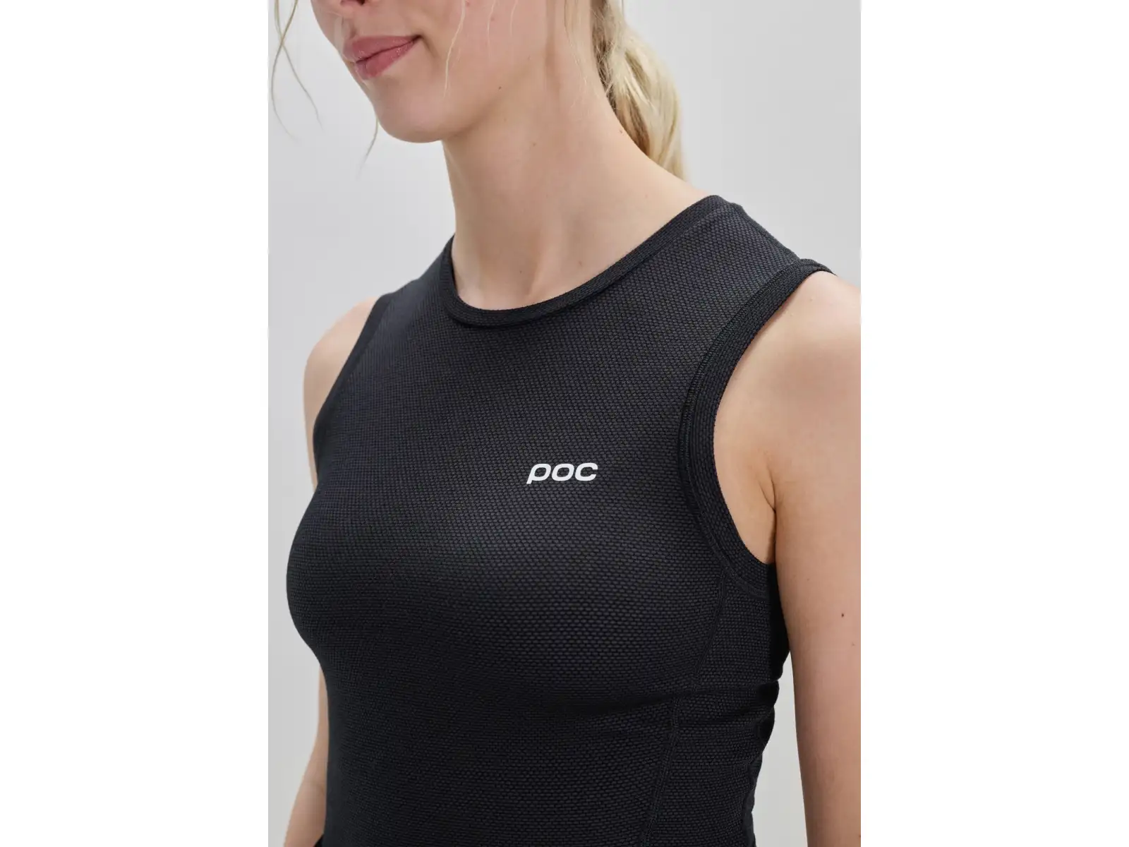 POC Layer Mid women's sleeveless base layer shirt Uranium Black