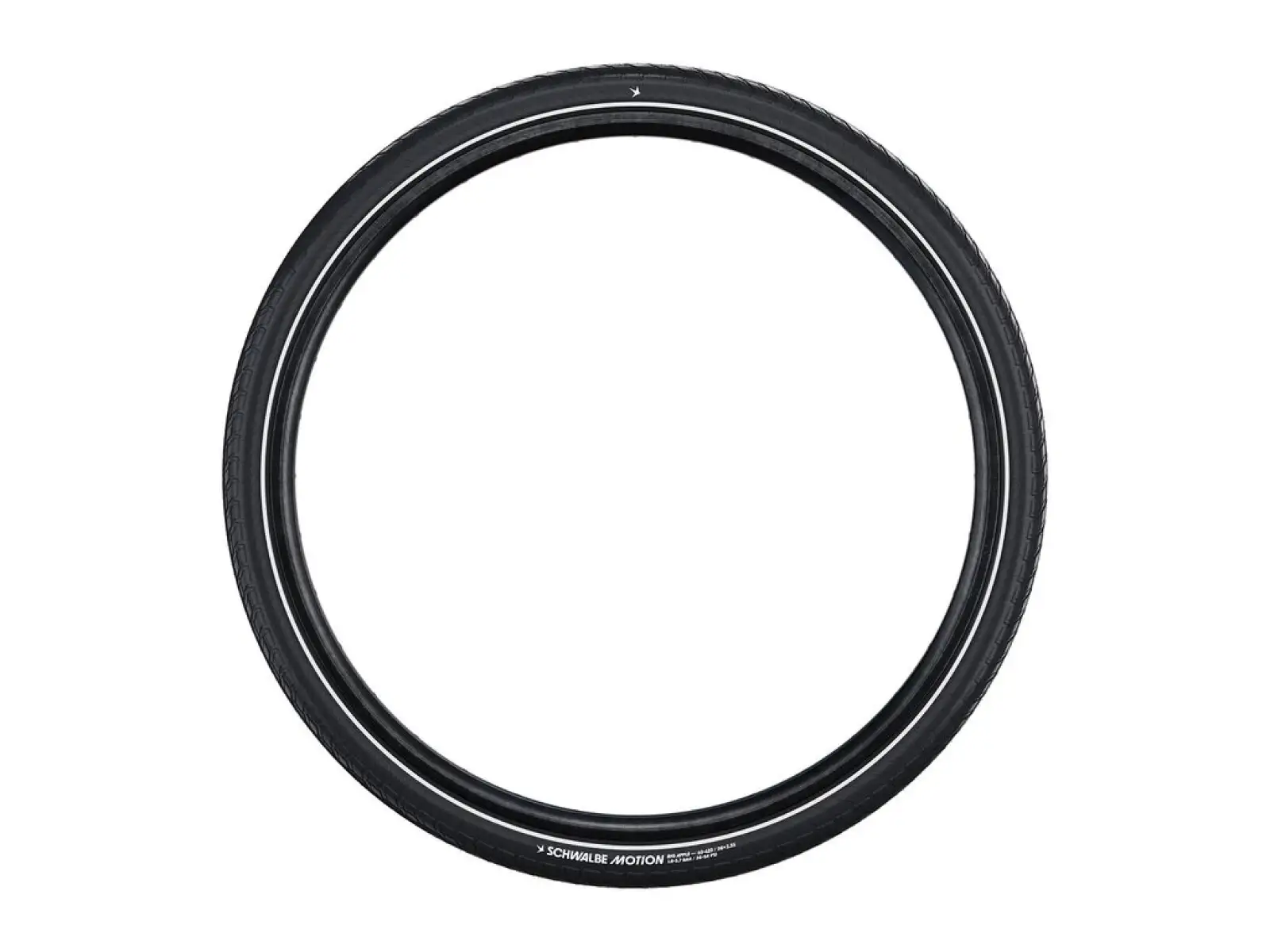 Schwalbe 55-559 Motion Big Apple E-25 Wire, RaceGuard tire Schwarz/Reflex