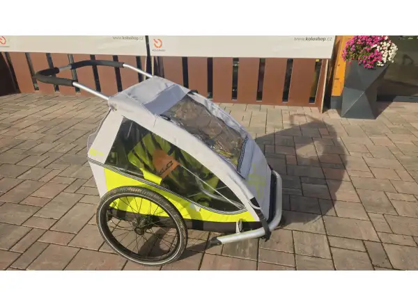 XLC Duo8teen children's two-seater bike trailer yellow Checked