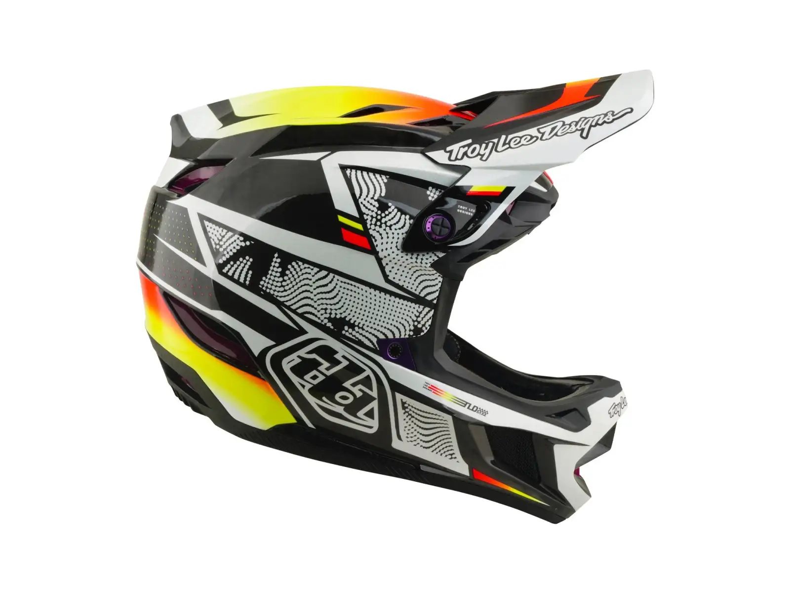 Troy Lee Designs D4 Carbon MIPS helmet Lined up Black
