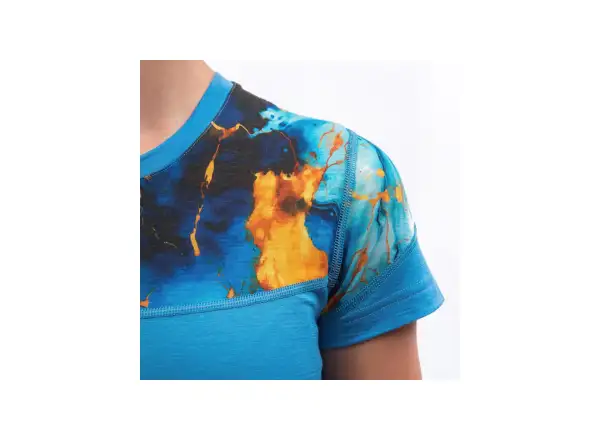 Sensor Merino Impress women's short sleeve blue/Universe shirt