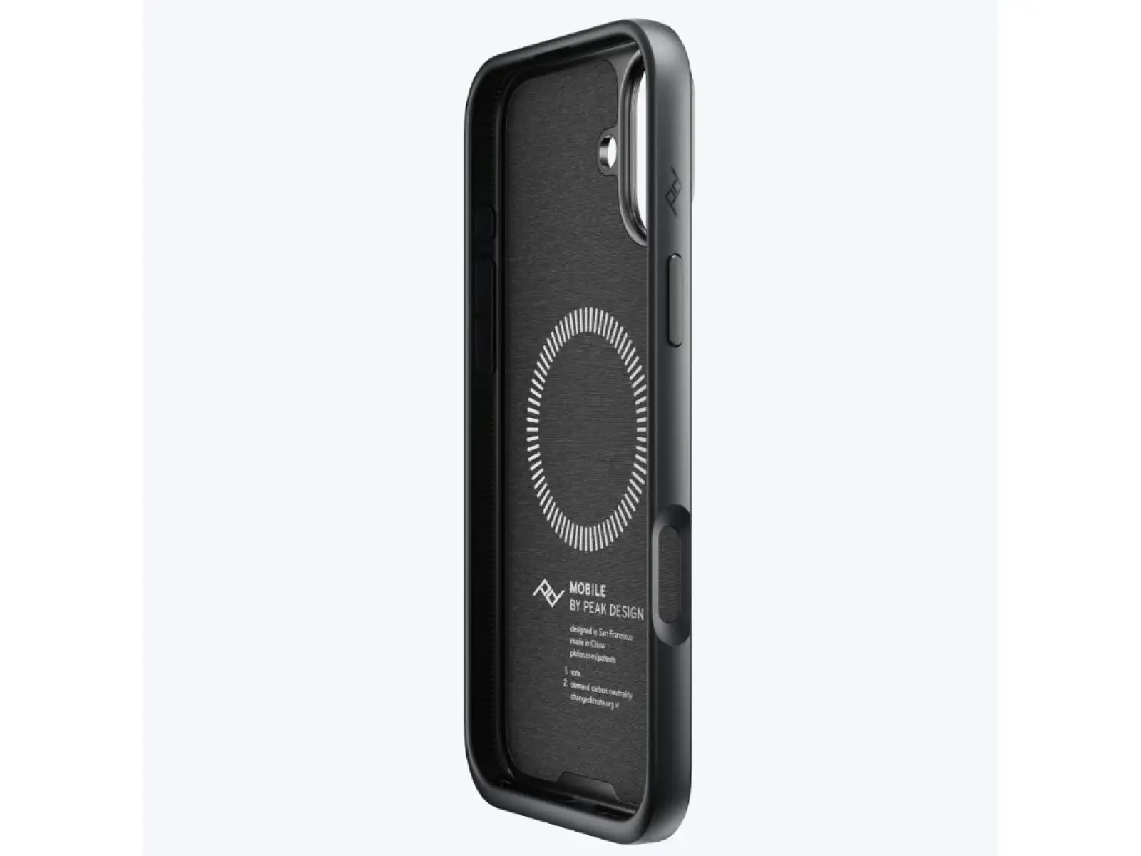 Peak Design Mobile Everyday Fabric Case iPhone 16 Plus phone case Charcoal