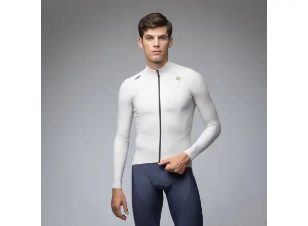 Alé R-EV1 Warm Race men's insulated cycling jersey Stone