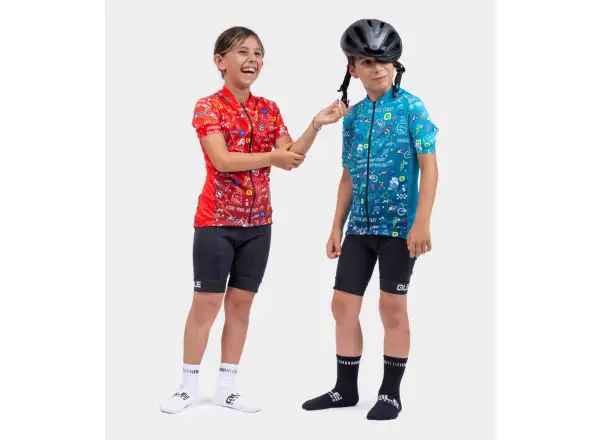 Alé Bimbo/Kid Kid children's cycling shorts with padding Black/White