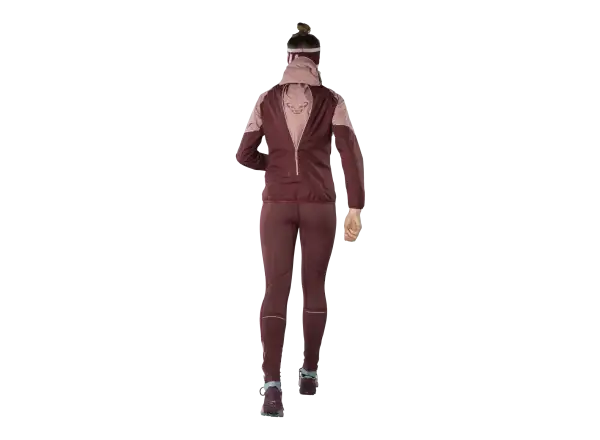 Dynafit Winter women's running tights Burgundy