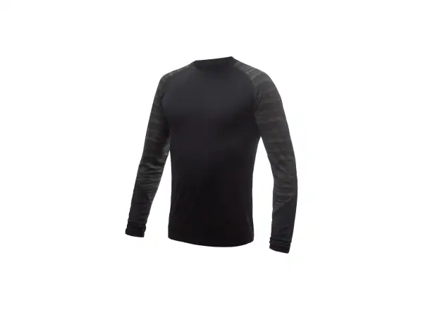 Sensor Merino Impress men's shirt long sleeve black/Batik
