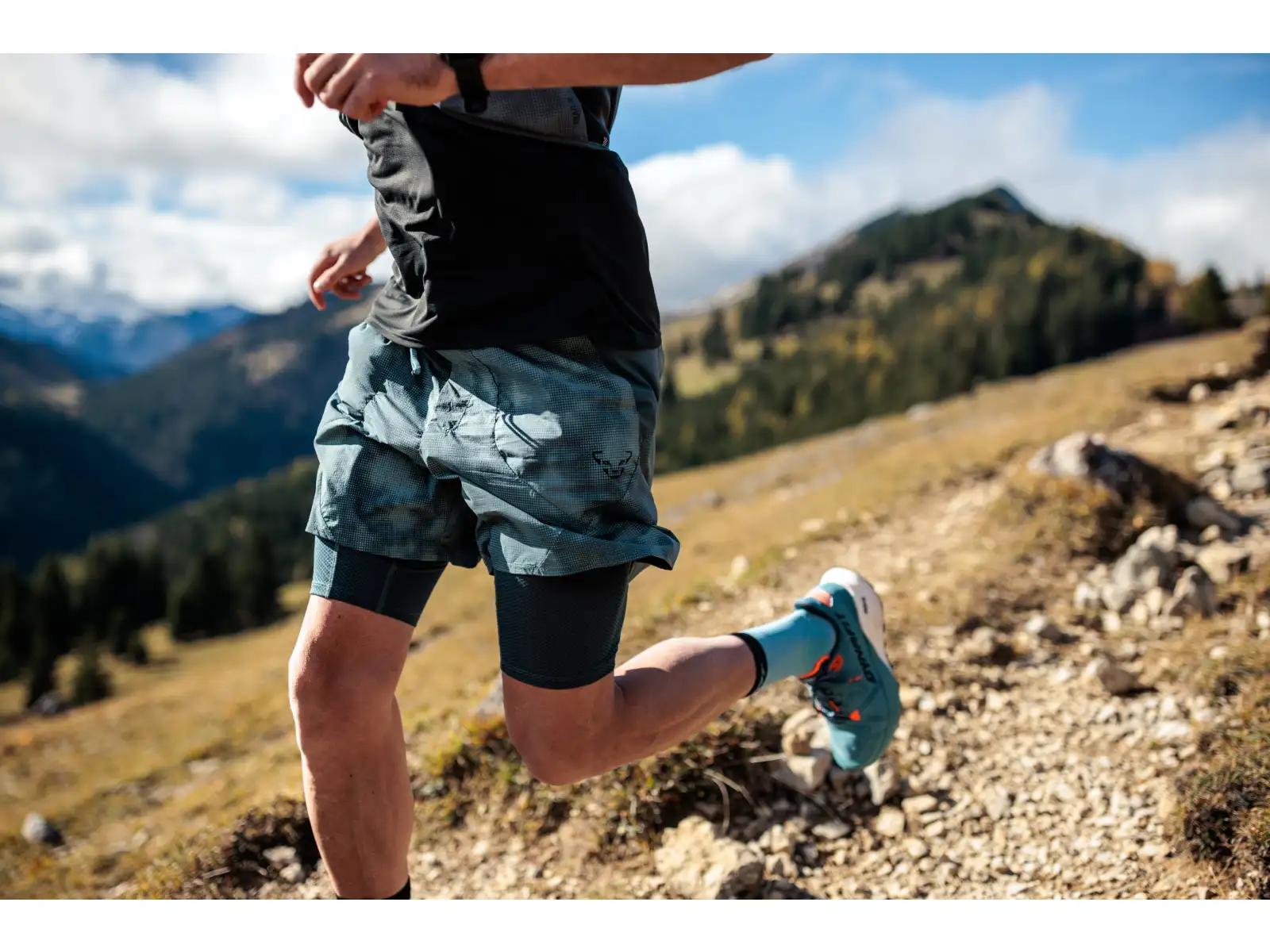 Dynafit Trail Reflective 2in1 men's running shorts Cinder