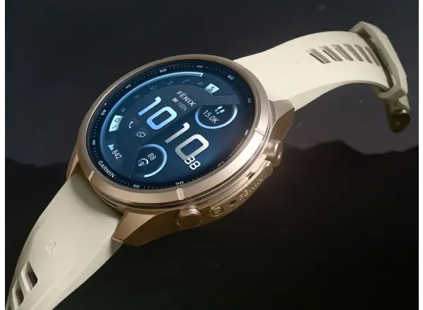 Garmin fenix 9 Pro inReach 43 mm smart watch Autumn gold titanium/Cream/french gray