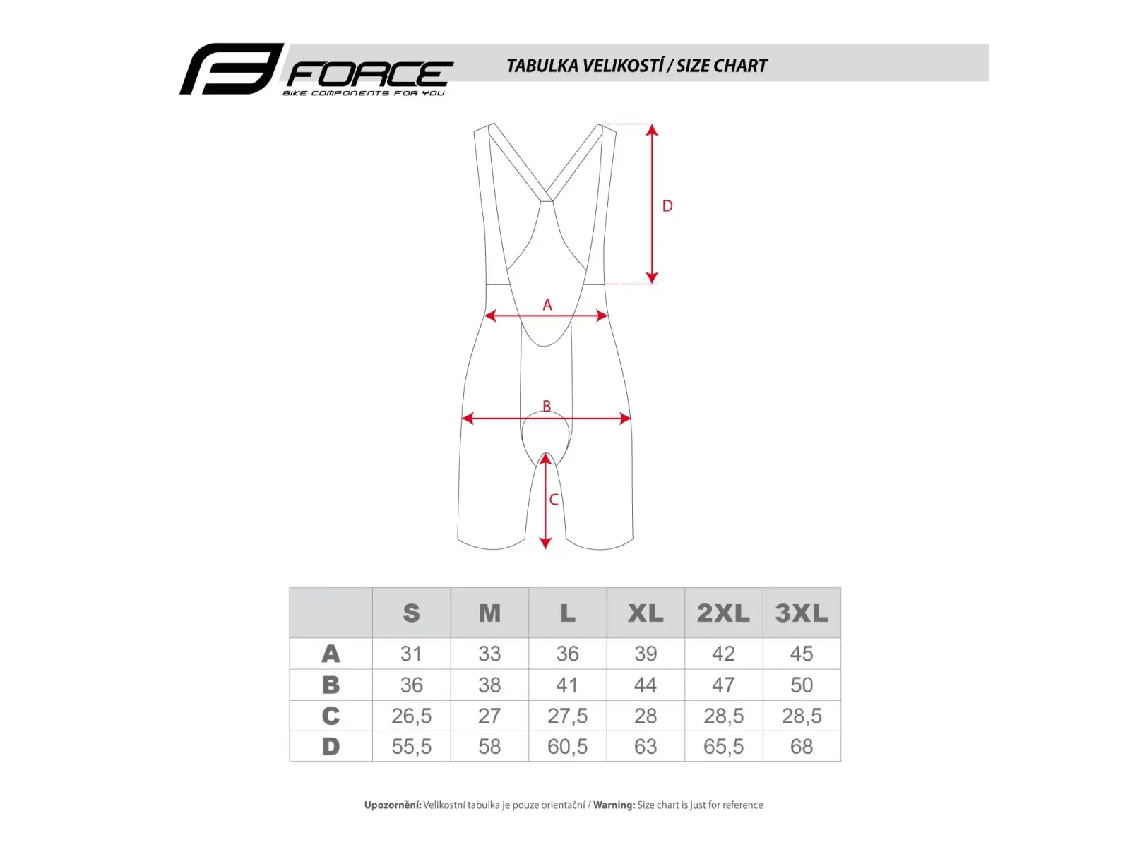 Force F Winner shorts with braces and padding blue