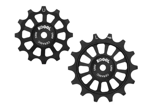 Kogel road pulleys full ceramic for Shimano Dura Ace / Ultegra 12/14 t. Black