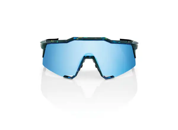 100% SPEEDCRAFT Cycling Glasses Black Holographic/Hiper blue Multilayer Mirror Lens