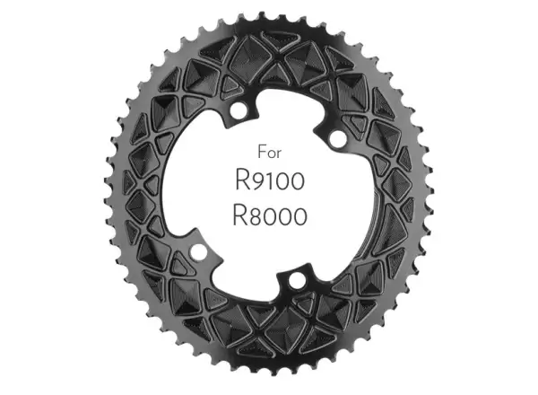 Absolute Black OVAL ROAD 2X chainring 110/4bcd 50 teeth black for 9100/8000